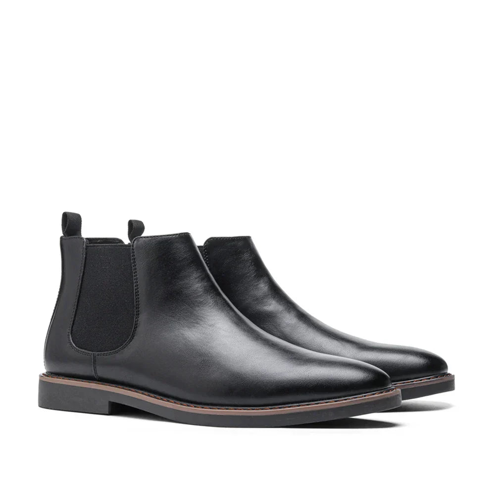 Marcus | Men's Polished Leather Chelsea Boots