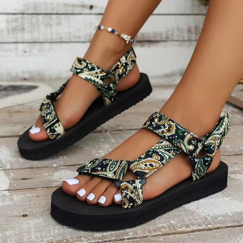 Arielle | Women's Boho Printed Open Toe Sandals