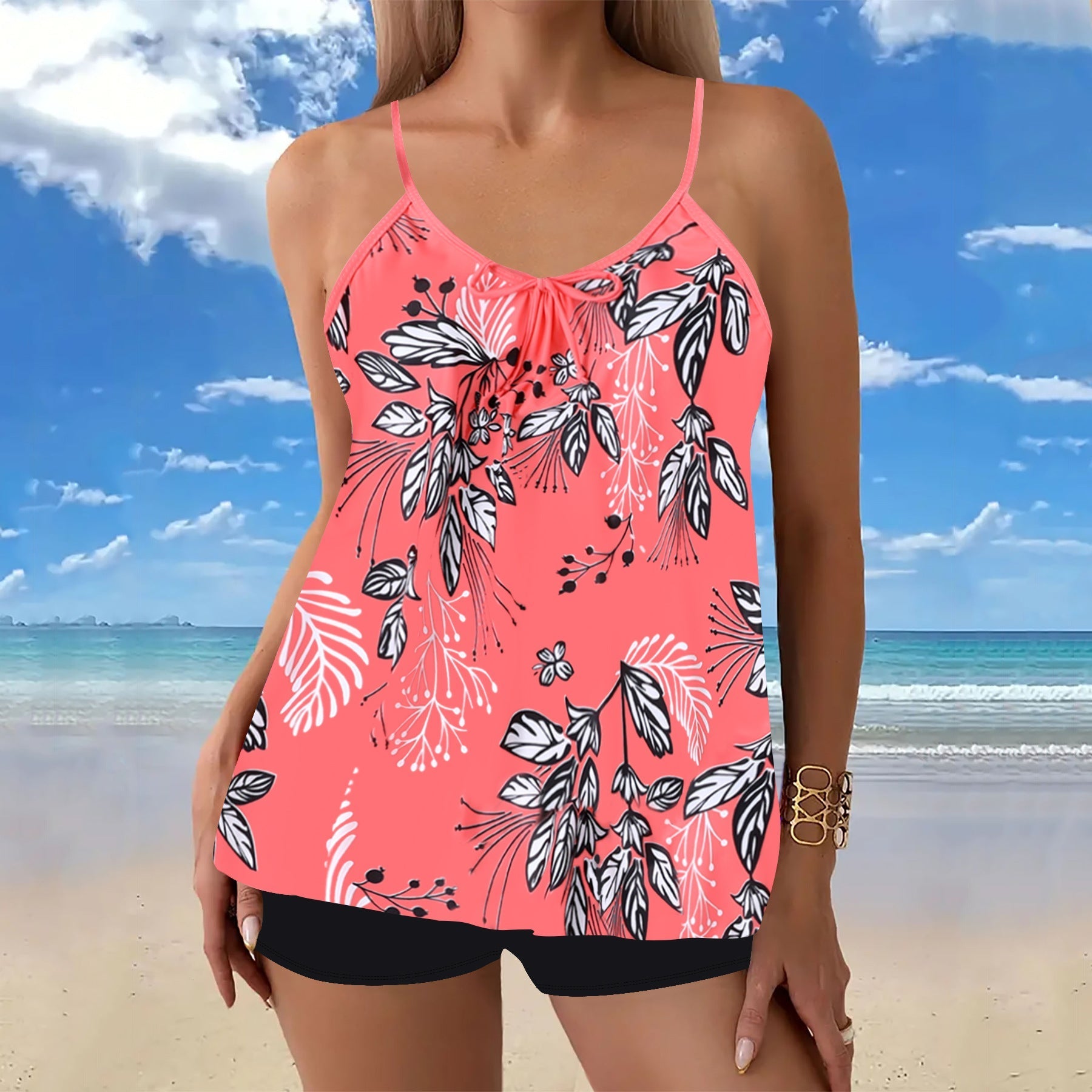 Kayla | Women's Floral Print Two Piece Tankini