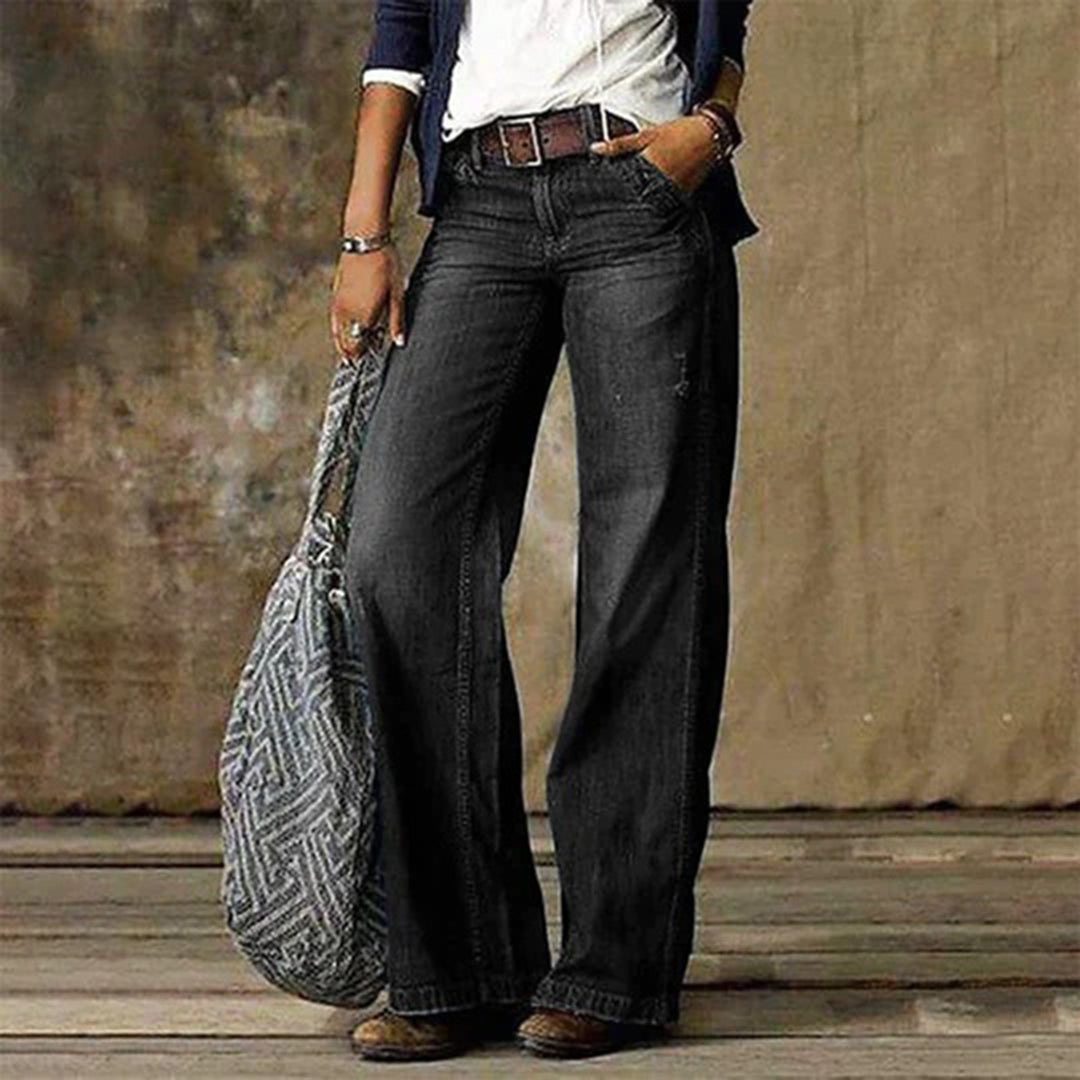 Daria | Women's Vintage Wash Wide Leg Jeans