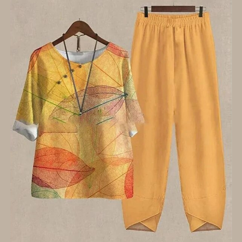 Sienna | Women's Button-Down Top And Palazzo Pant Set