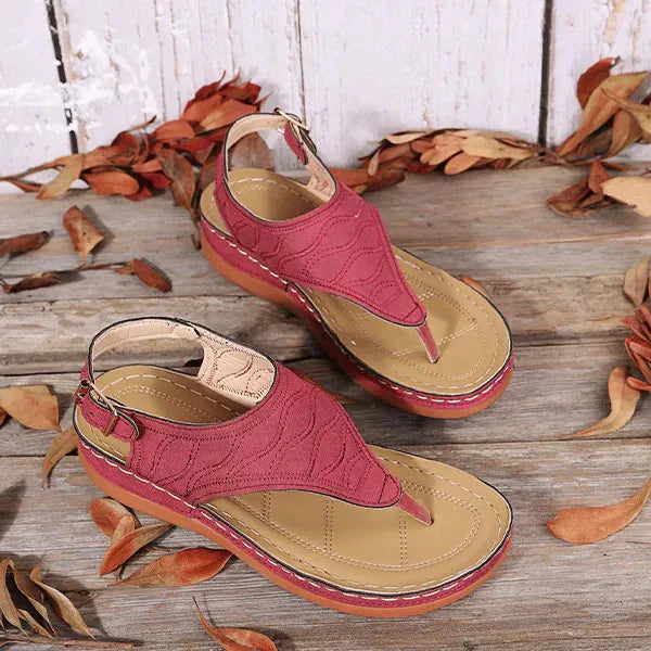 Lena | Women's Open Toe Back Strap Flat Sandals