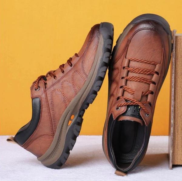Victor | Men's Leather Lace-Up Casual Shoes