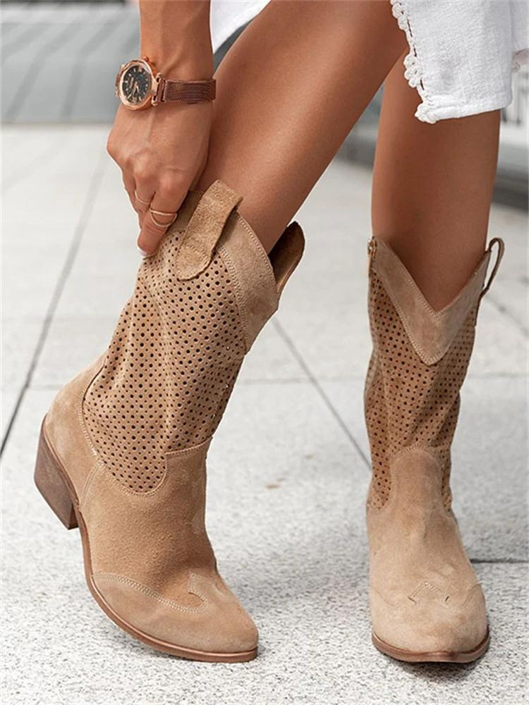 Sadie | Women's Low Heel Classic Cowboy Boots