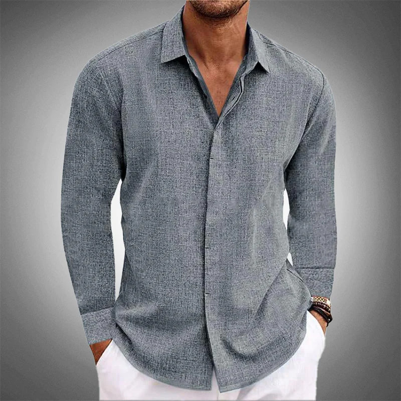 Mateo | Men's Linen Button-Up Shirt