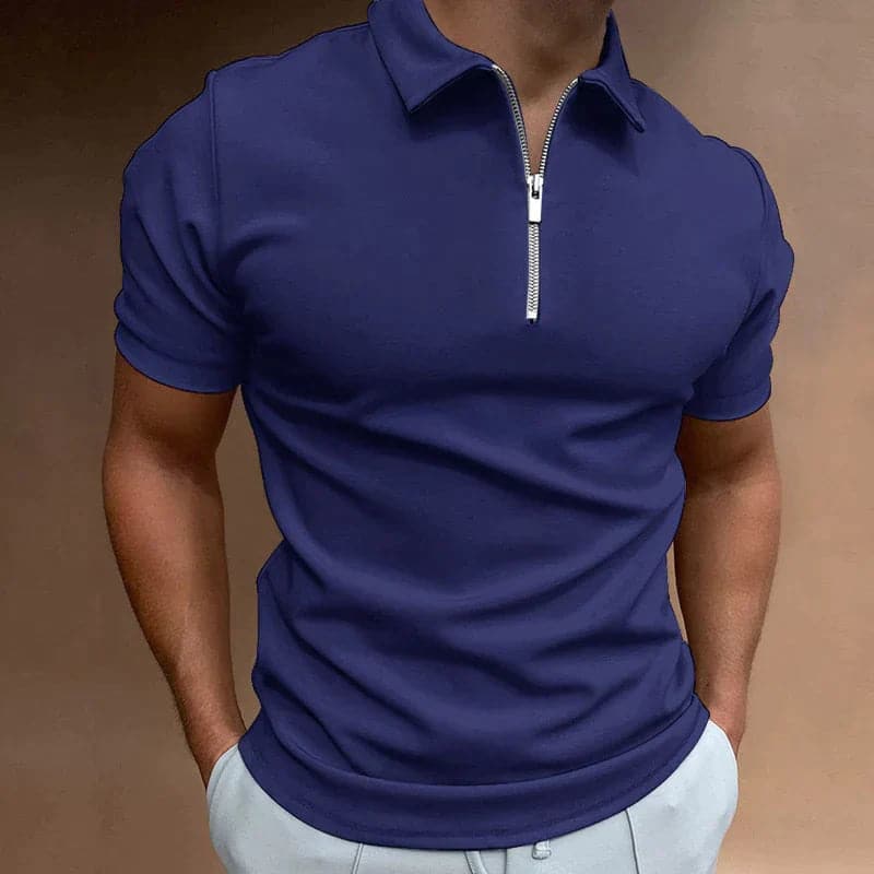 Daniel | Men's Slim-Fit Quarter-Zip Polo Shirt