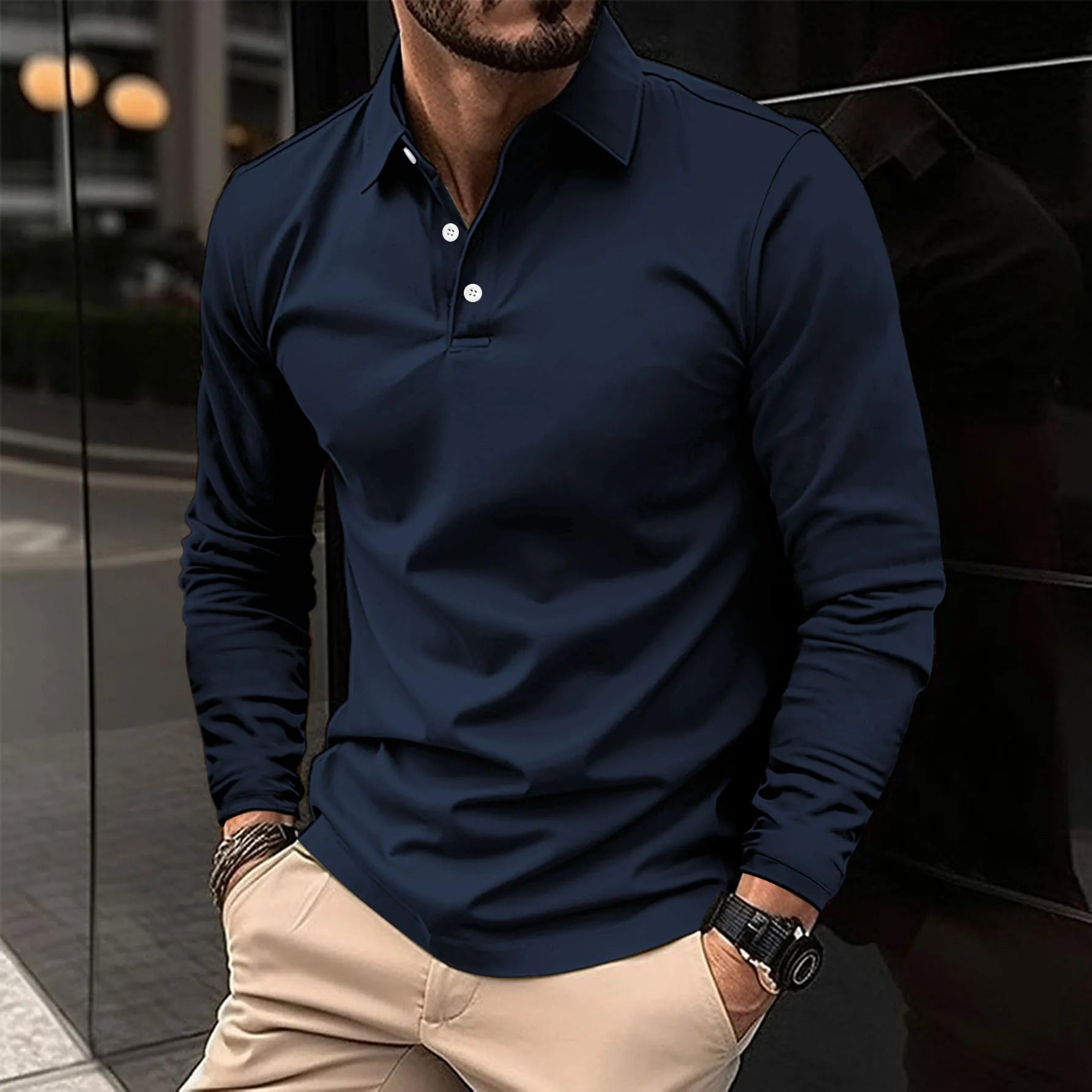 Elliot | Men's Classic Long-Sleeved Shirt