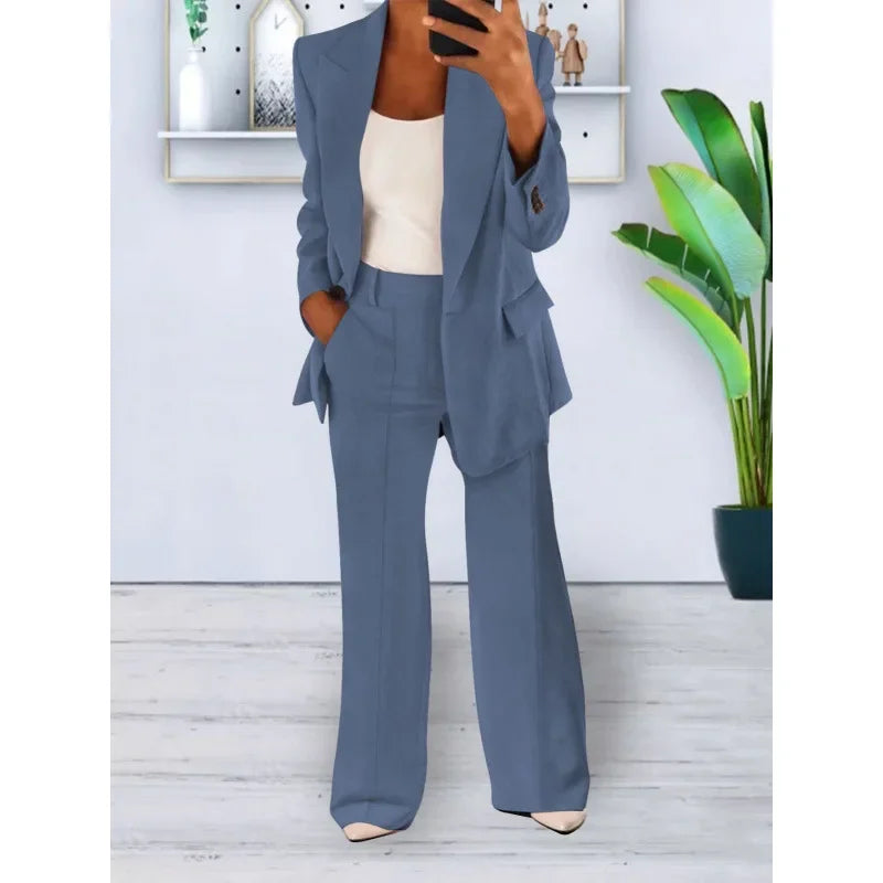 Amelia | Women's Tailored Wide-Leg Pant Suit