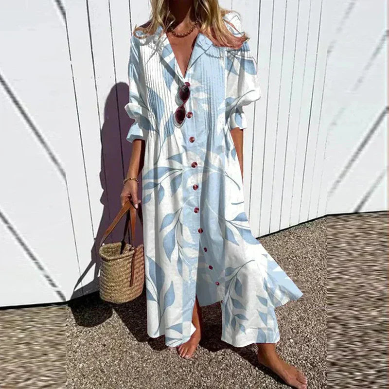 Sofia | Women's Floral Button Front Maxi Dress