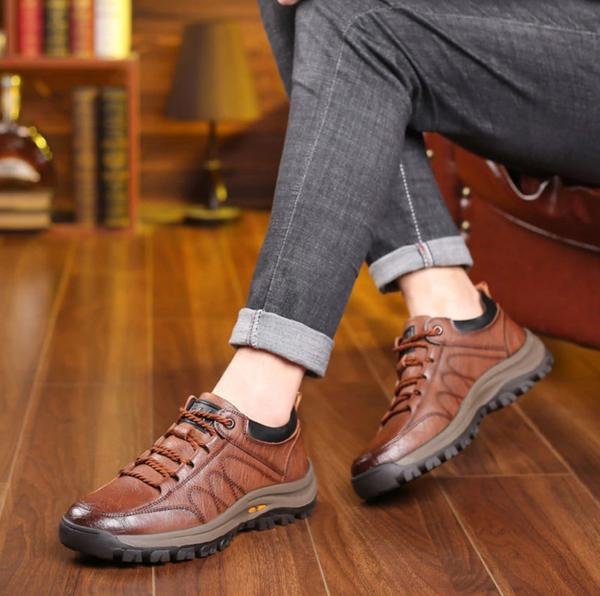 Victor | Men's Leather Lace-Up Casual Shoes