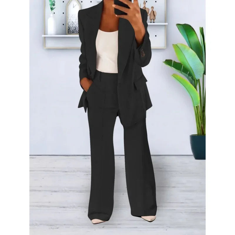 Amelia | Women's Tailored Wide-Leg Pant Suit