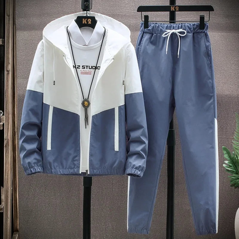 Logan | Men's Zip-Up Hooded Tracksuit Set