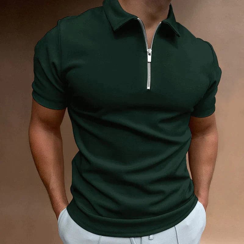 Daniel | Men's Slim-Fit Quarter-Zip Polo Shirt