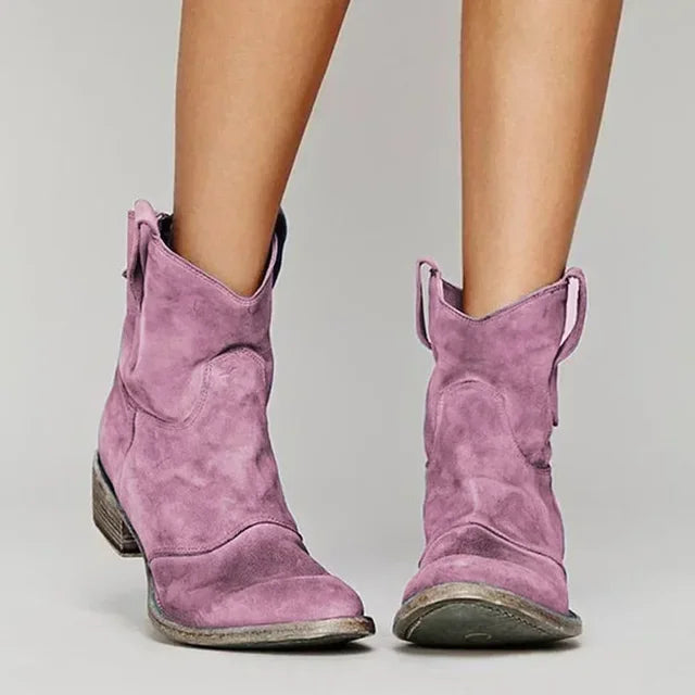 Clara | Women's Vintage Western Style Ankle Boots