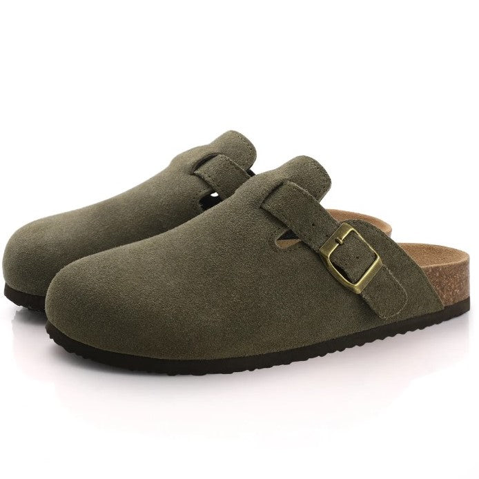 Nora | Women's Flat Closed Toe Buckle Clogs