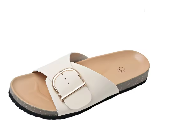 Nora | Women's Buckle Strap Open Toe Slide Sandals
