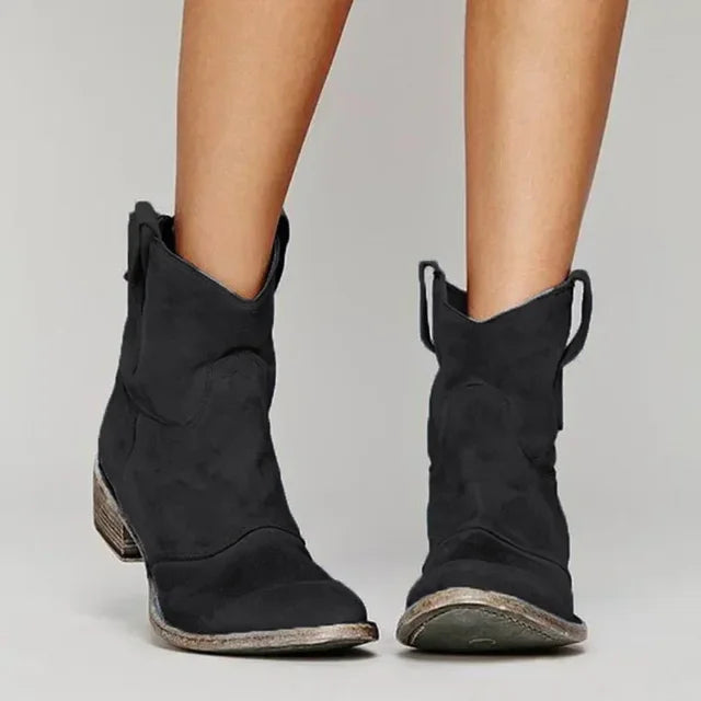 Clara | Women's Vintage Western Style Ankle Boots