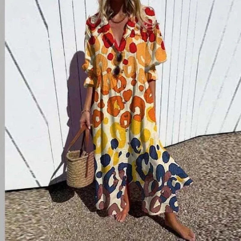Sofia | Women's Floral Button Front Maxi Dress