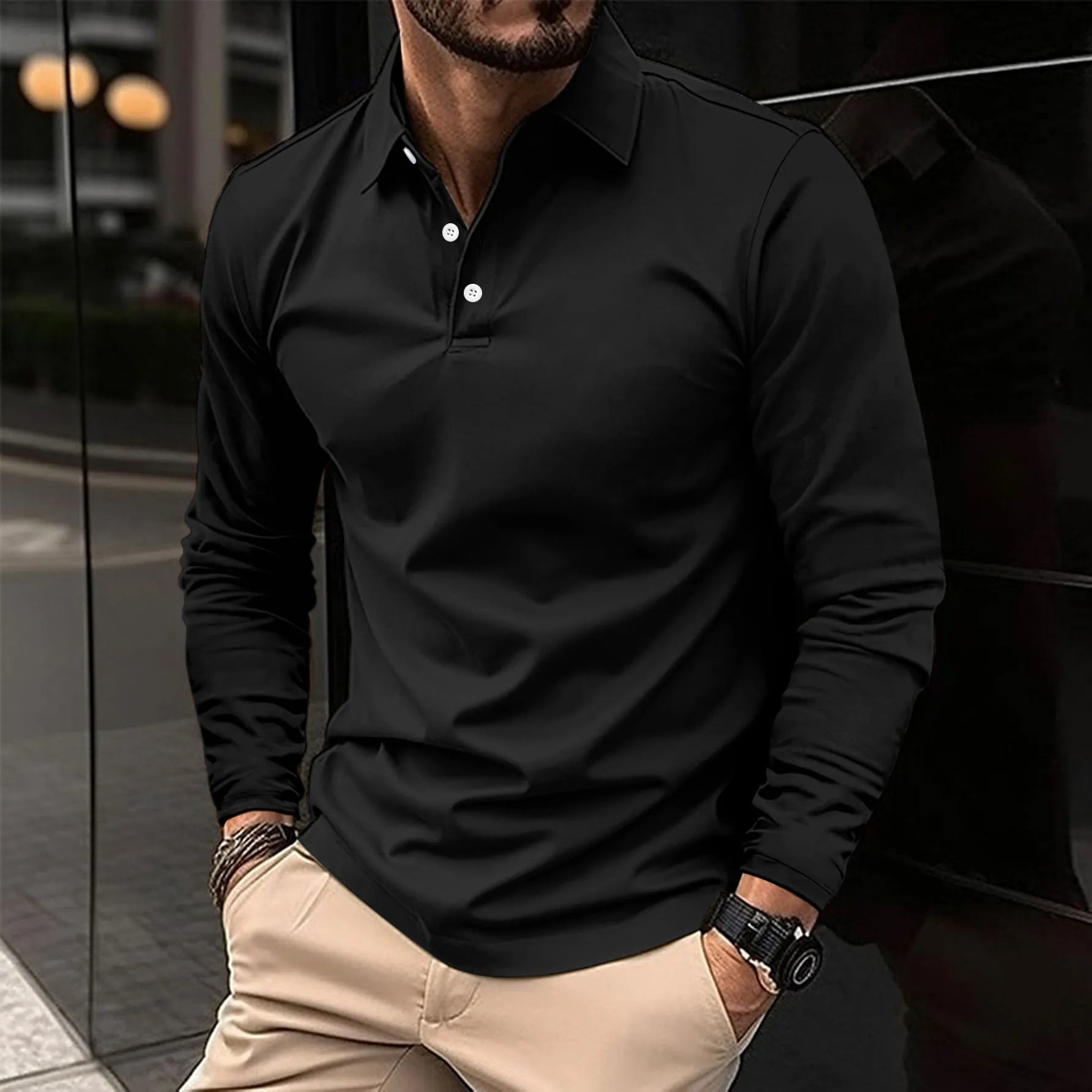 Elliot | Men's Classic Long-Sleeved Shirt