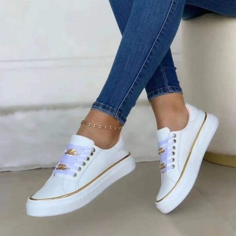 Zara | Women's Platform Chain Detail Sneakers