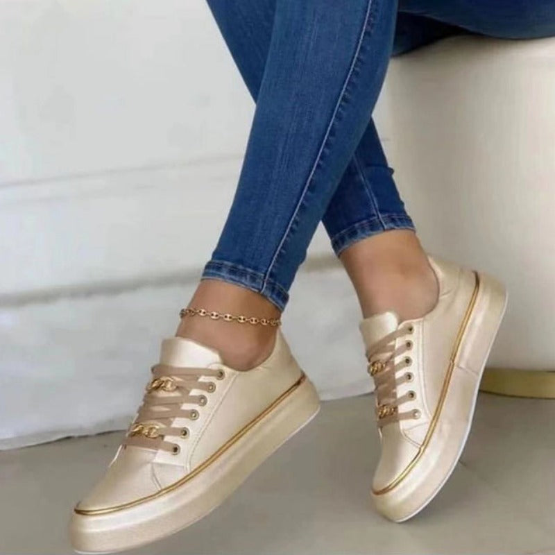 Zara | Women's Platform Chain Detail Sneakers