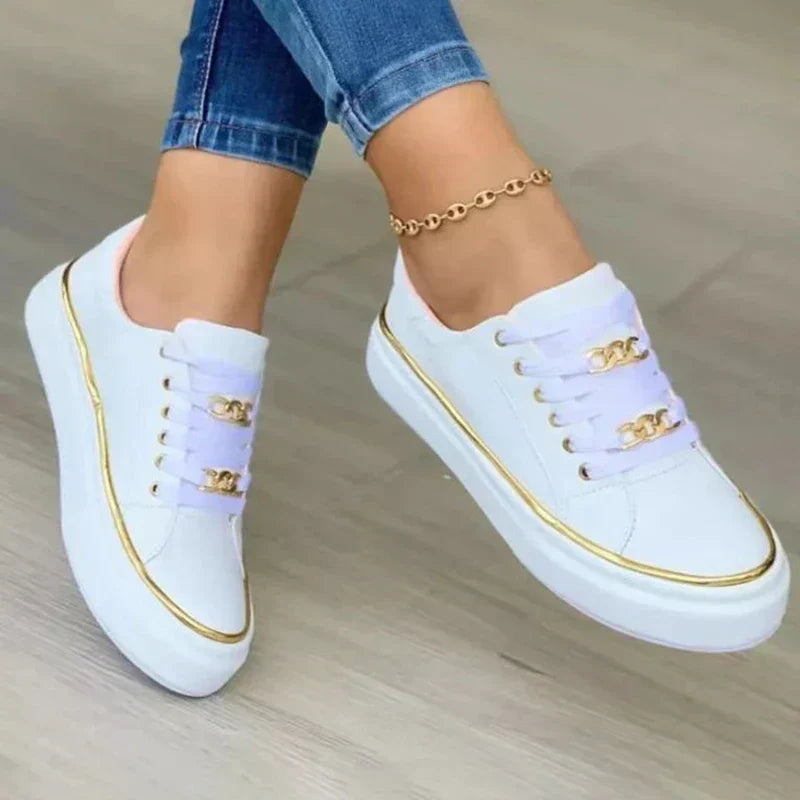 Zara | Women's Platform Chain Detail Sneakers