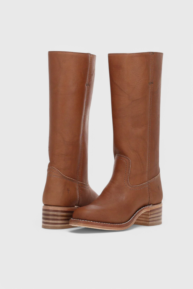 Harper | Women's Mid-Calf Block Heel Leather Boots
