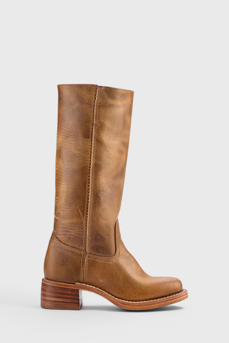 Harper | Women's Mid-Calf Block Heel Leather Boots