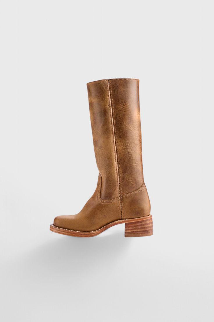 Harper | Women's Mid-Calf Block Heel Leather Boots