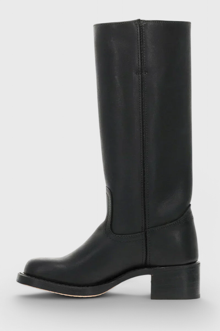 Harper | Women's Mid-Calf Block Heel Leather Boots