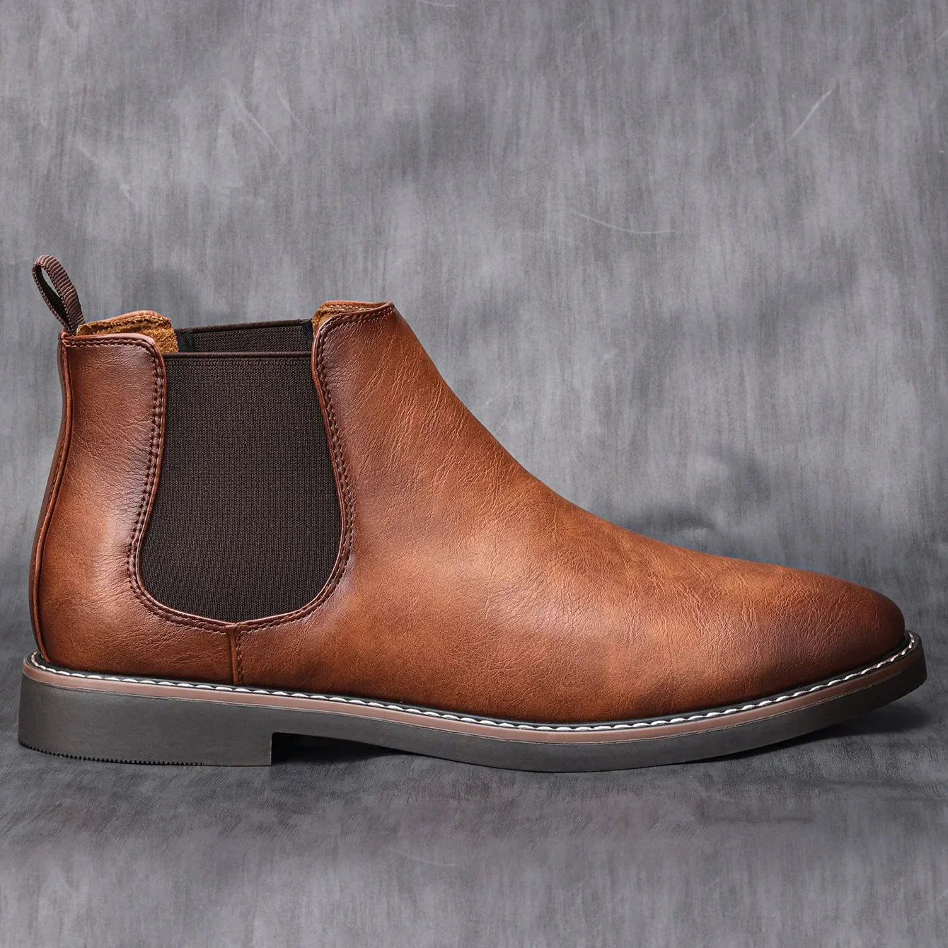 Marcus | Men's Polished Leather Chelsea Boots