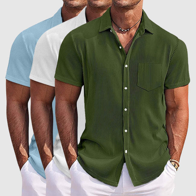 Evan | Men's Striped Button-Down Summer Shirt