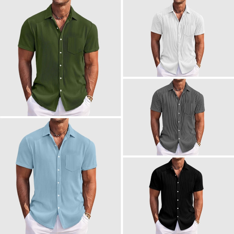 Evan | Men's Striped Button-Down Summer Shirt