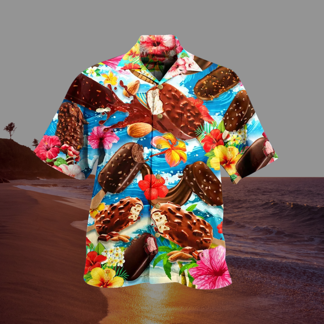 Tyler | Men's Ice Cream Print Short Sleeve Shirt