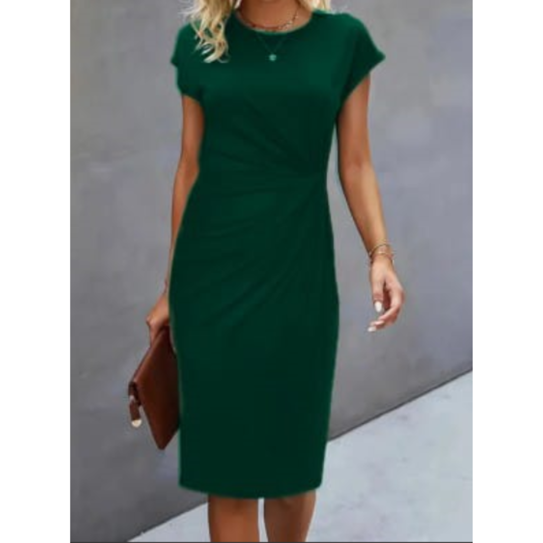 Bella | Women's Ruched Waist Bodycon Midi Dress