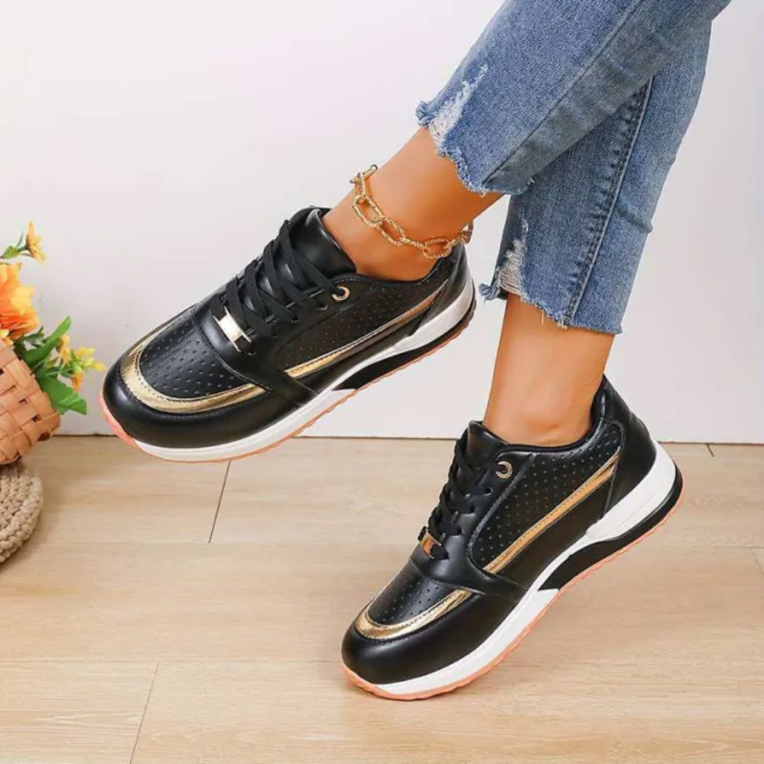 Aria | Women's Perforated Platform Casual Sneakers
