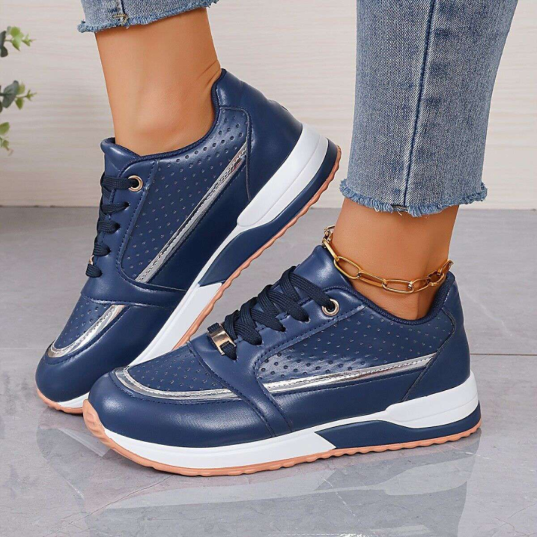 Aria | Women's Perforated Platform Casual Sneakers