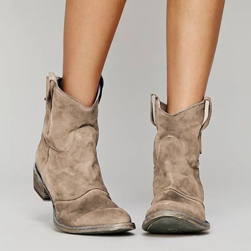 Clara | Women's Vintage Western Style Ankle Boots