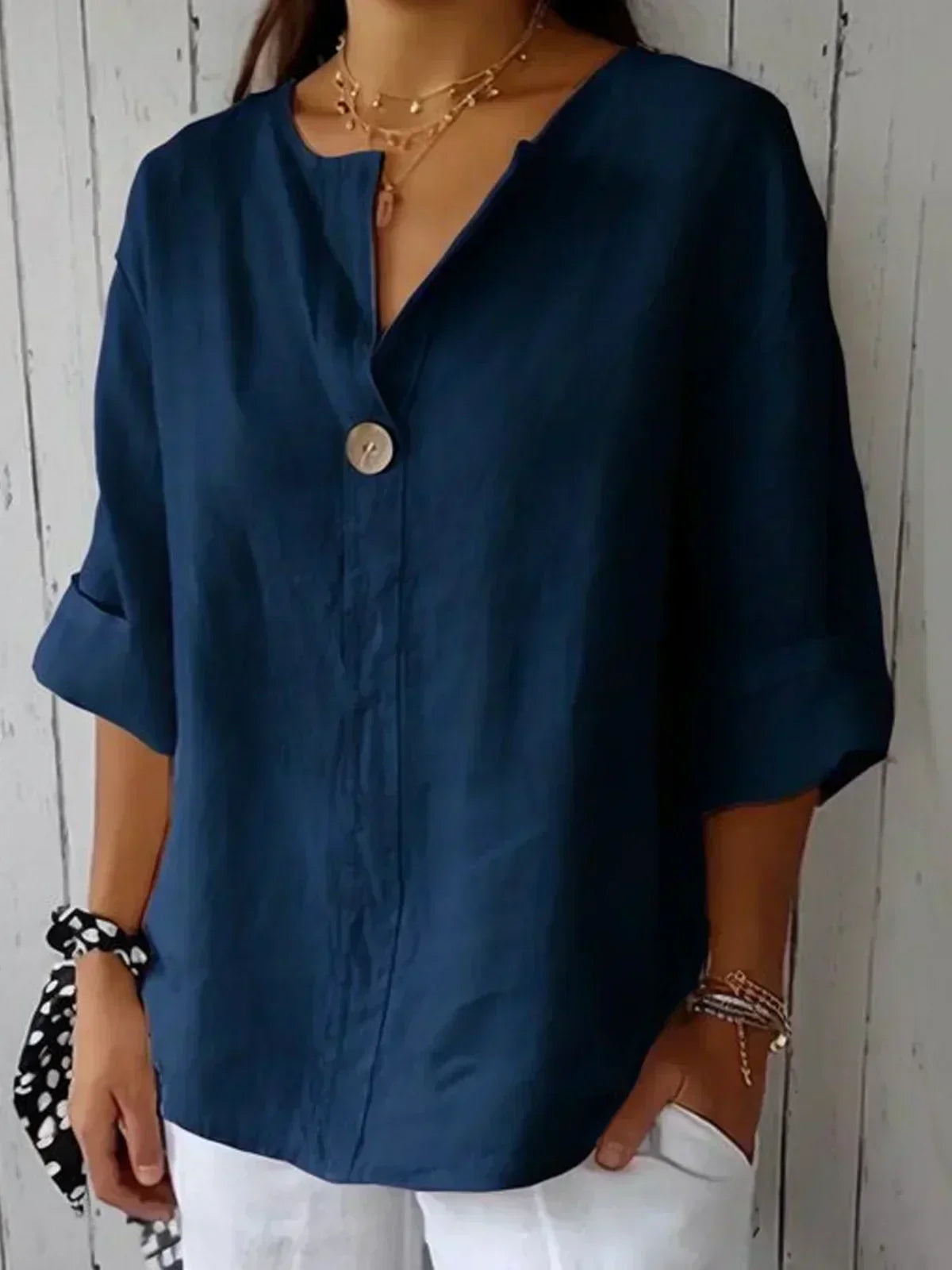 Clara | Women's Button-Front Tunic Blouse