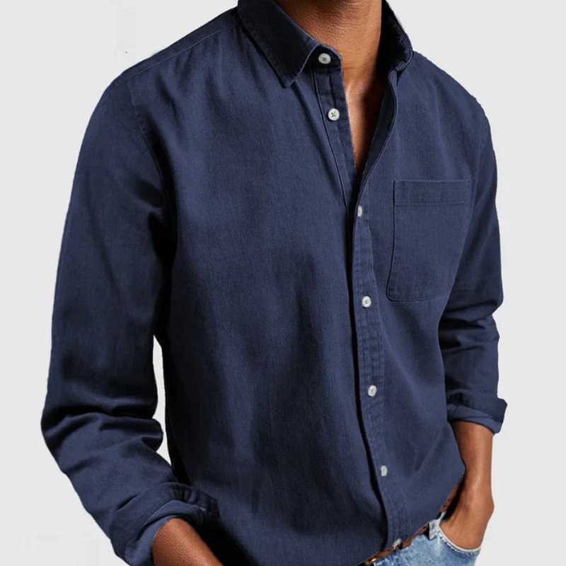 Lucas | Men's Button-Up Denim Shirt