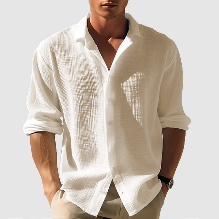 Noah | Men's Relaxed Lapel Collar Button Shirt