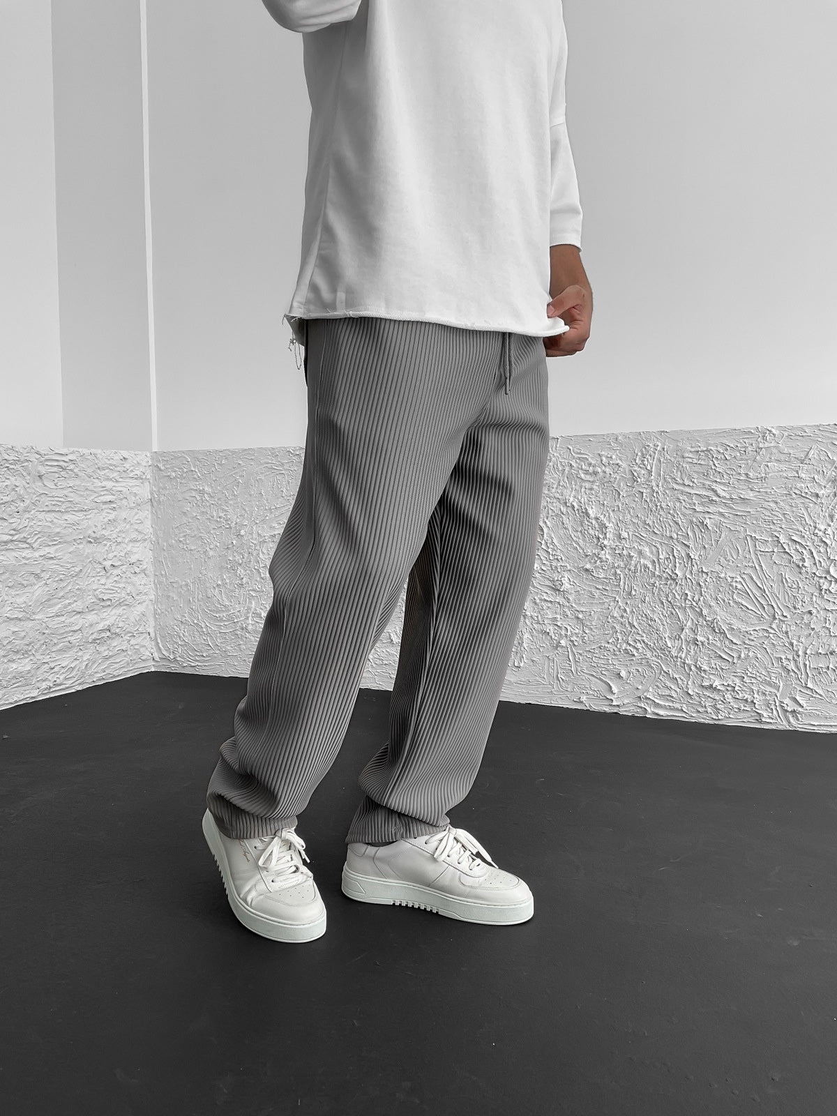 Evan | Men's Ribbed Drawstring Casual Pants