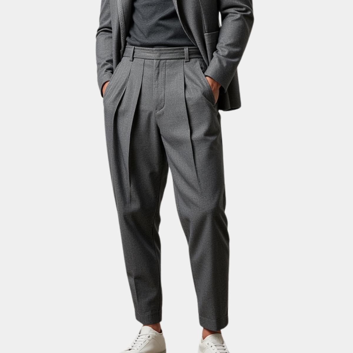 Victor | Men's Double Pleated Tapered Trousers