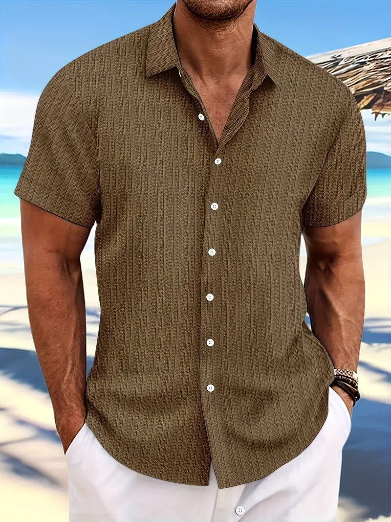 Adrian | Men's Button Down Linen Shirt