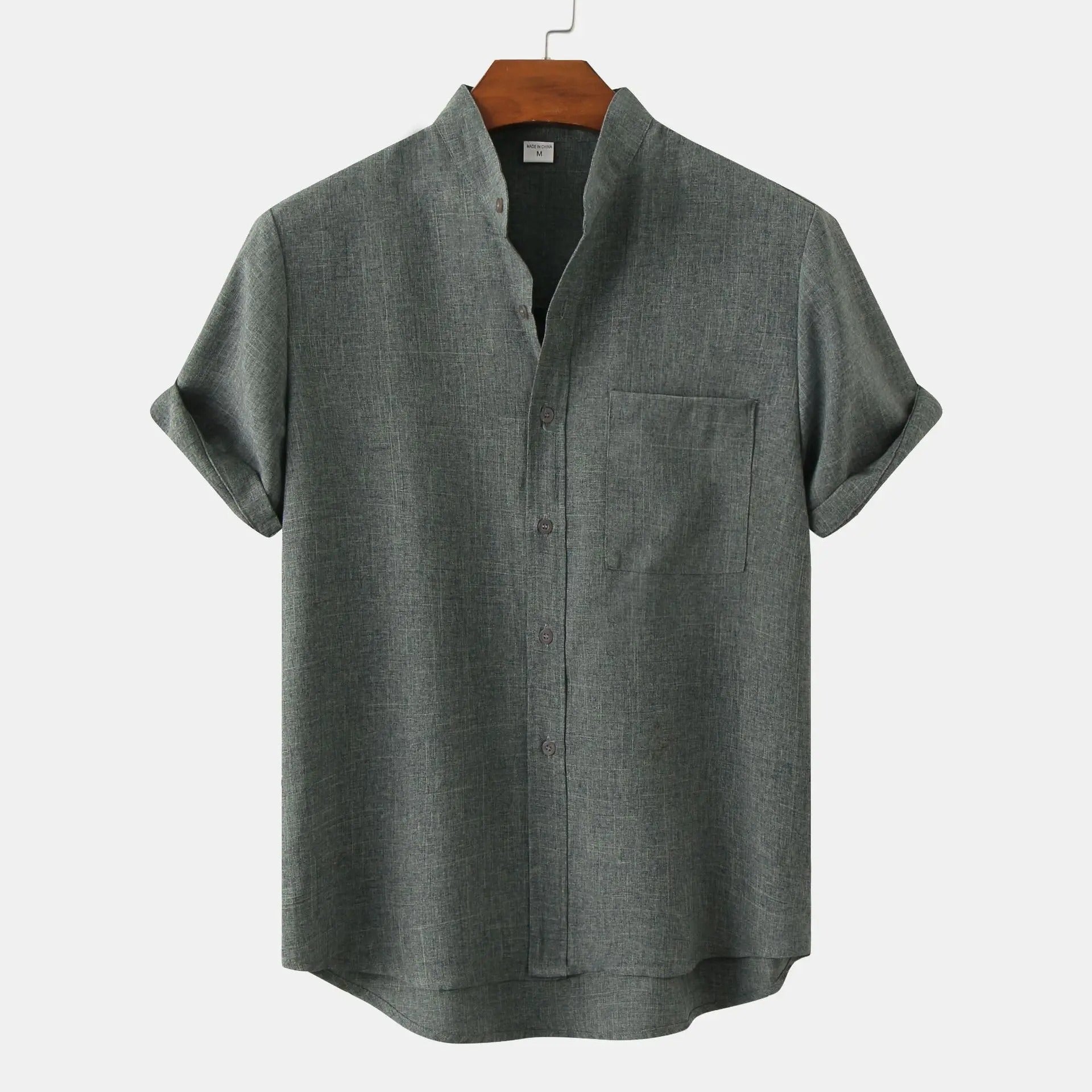 Liam | Men's Stand Collar Casual Button Shirt
