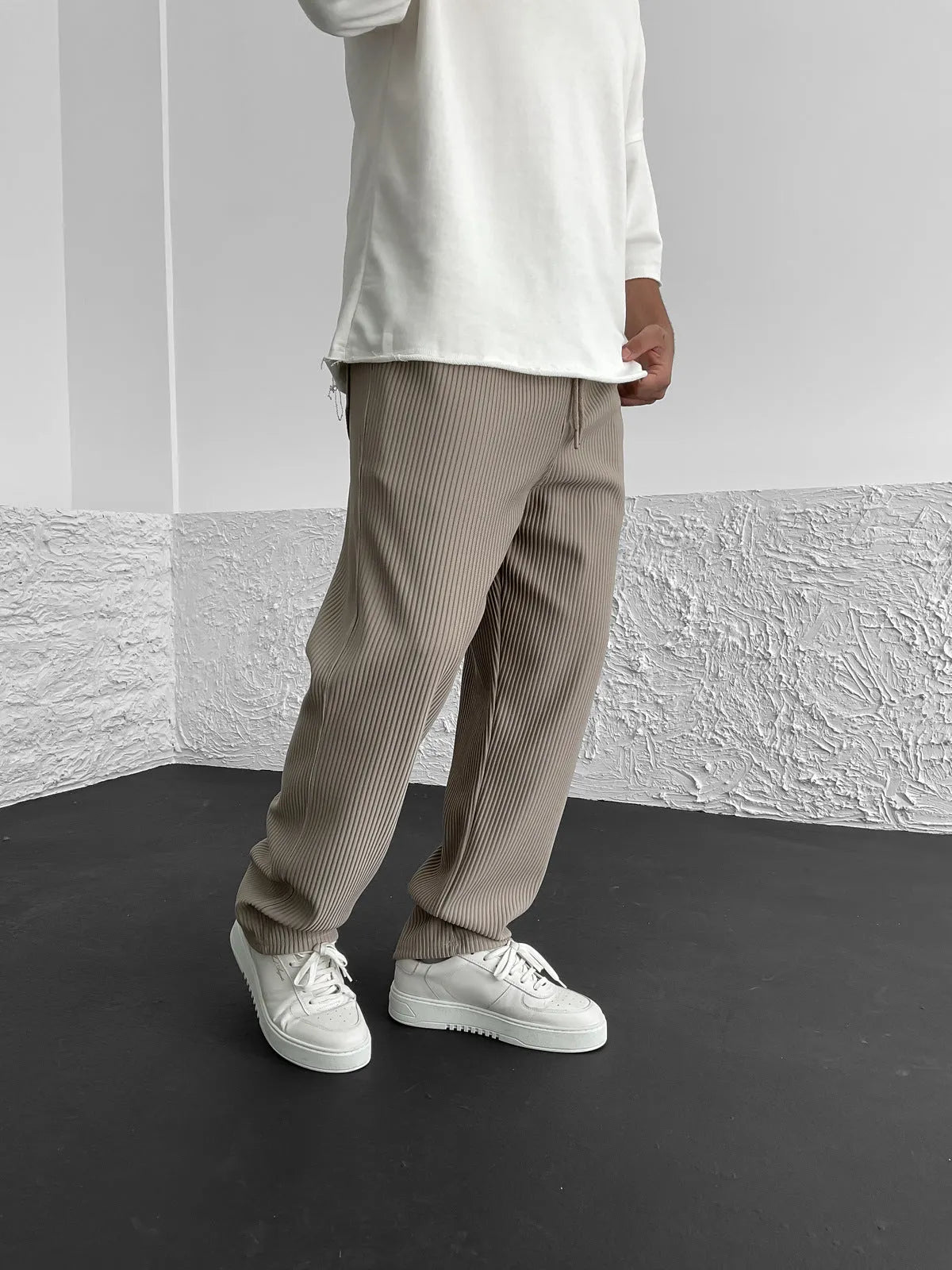 Evan | Men's Ribbed Drawstring Casual Pants