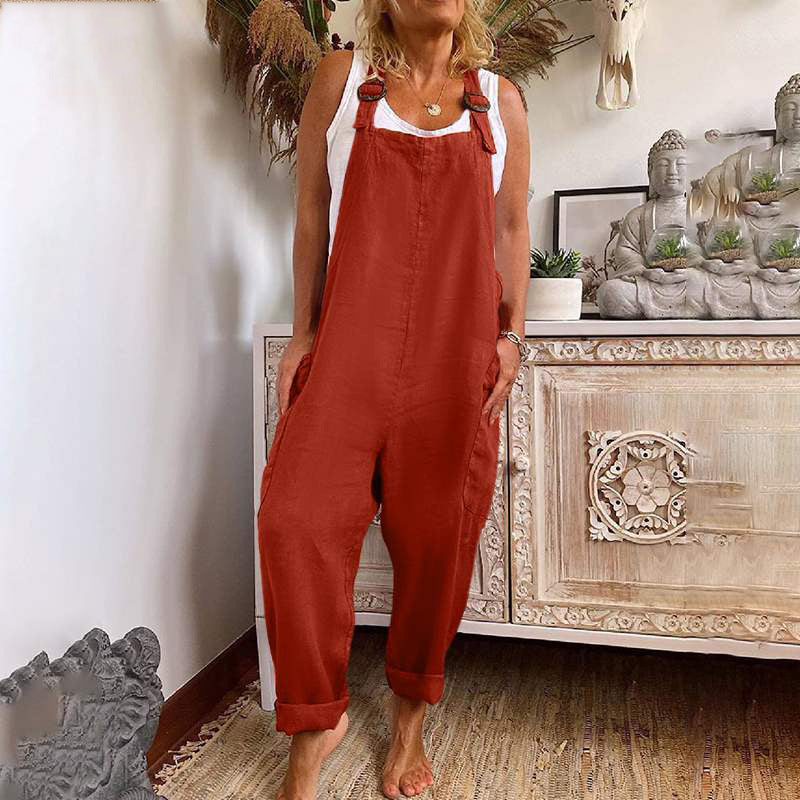 Daisy | Women's Loose Fit Retro Style Jumpsuit