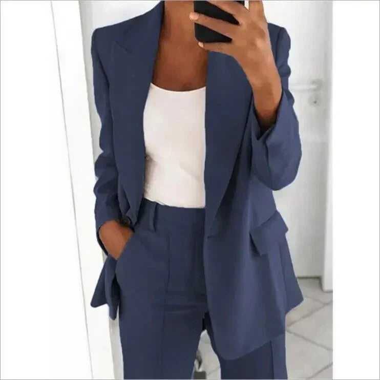 Madeline | Women's Lapel Slim Fit Blazer Suit Set