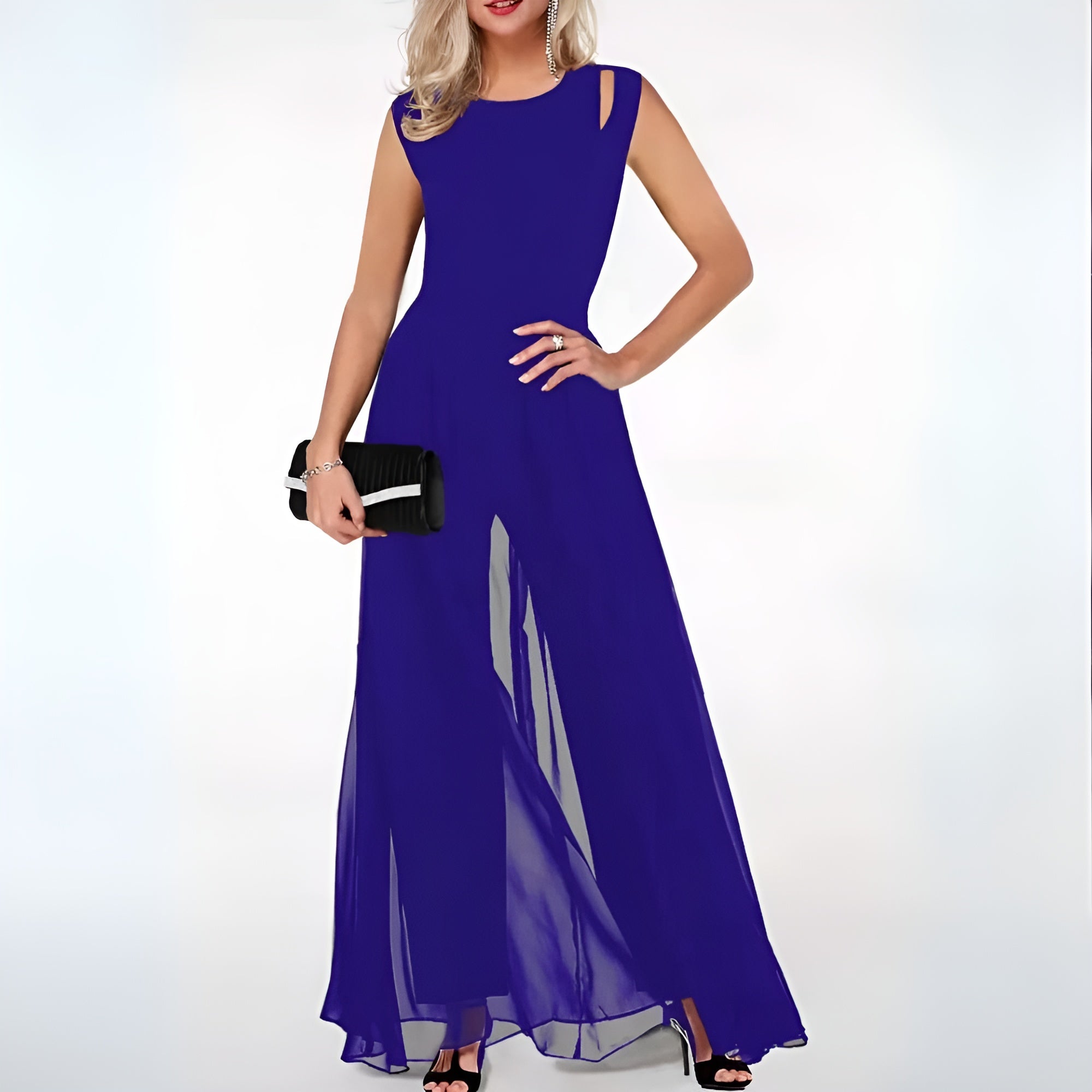 Clara | Women's Sheer Overlay Jumpsuit