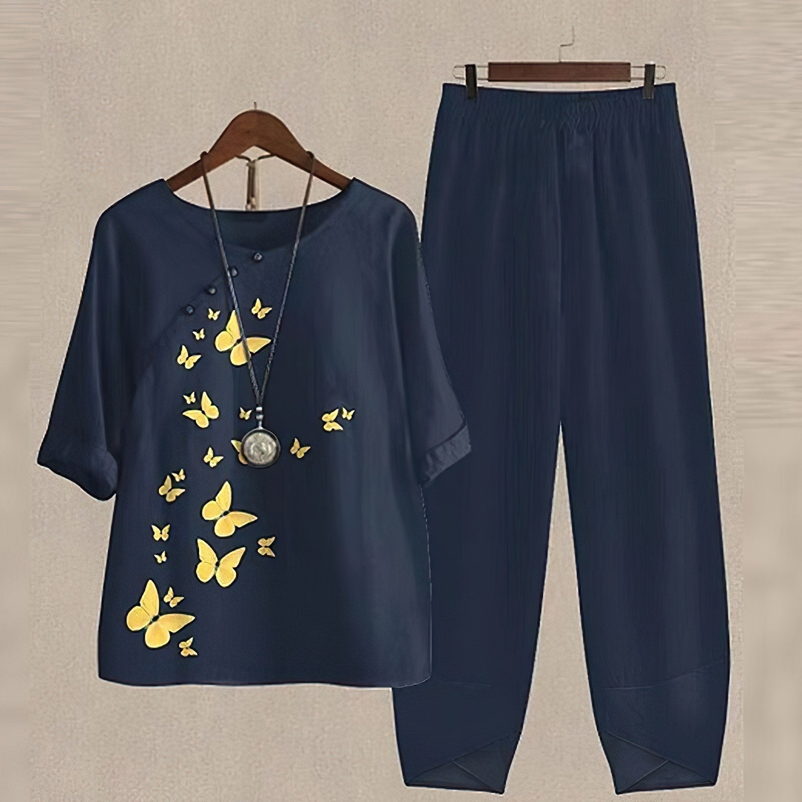 Sienna | Women's Button-Down Top And Palazzo Pant Set